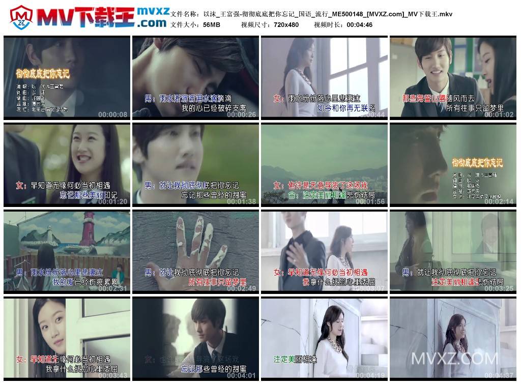 以沫_王富强-彻彻底底把你忘记_国语_流行_ME500148